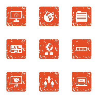 İş koşulları simgeler kümesi, grunge tarzı