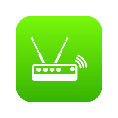 Yönlendirici yeşil simge vektör