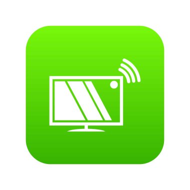 TV yeşil simge vektör