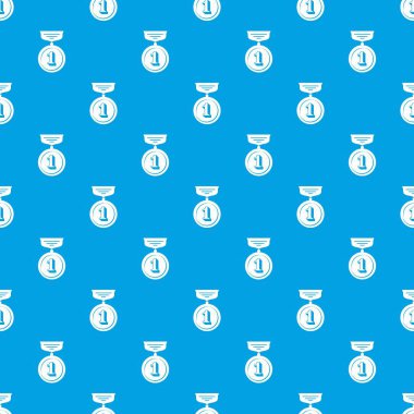 Madalya desen vektör kesintisiz mavi