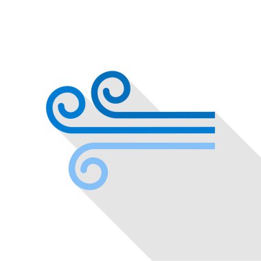 Rüzgar simgesi, düz stil