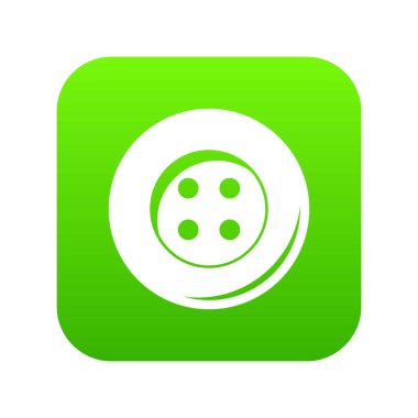 Dikiş simgesi dijital yeşil düğme