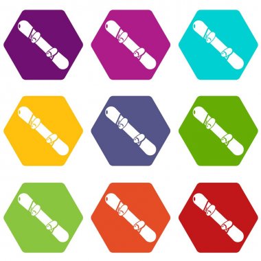 9 vektör snowboard Icons set