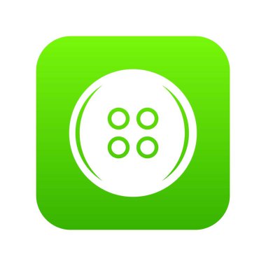 Plastik düğme simgesi dijital yeşil