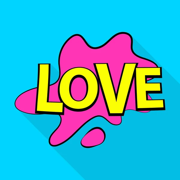Ícone de amor, estilo pop art — Vetor de Stock