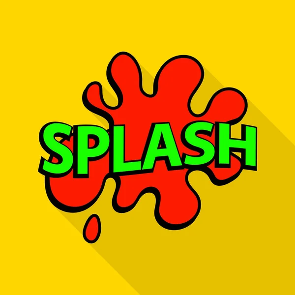 Icona Splash, stile pop art — Vettoriale Stock