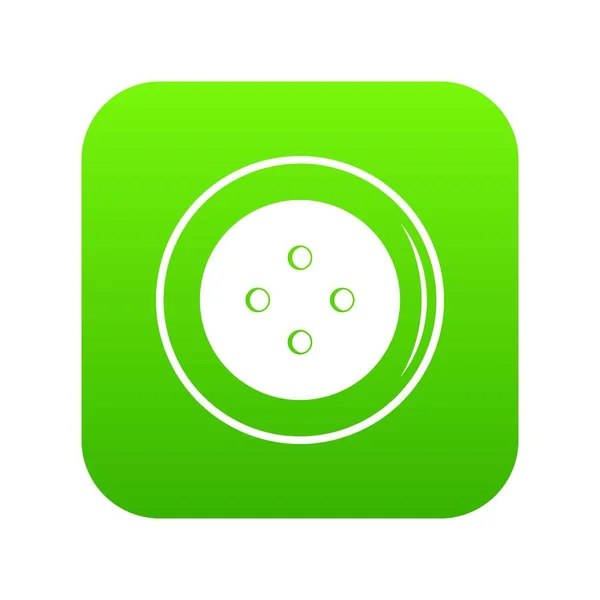 Botão para ícone de roupa verde digital — Vetor de Stock