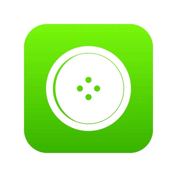Yuvarlak dikiş düğme simgesi dijital yeşil — Stok Vektör