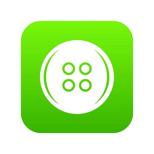 Kunststof knop pictogram digitale groen — Stockvector