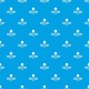 Tatlı Dükkanı desen vektör kesintisiz mavi