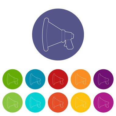 Hoparlör simgeleri vektör renk ayarla