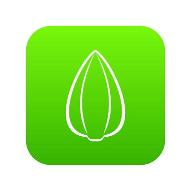 Ayçiçeği tohumu simgesi dijital yeşil