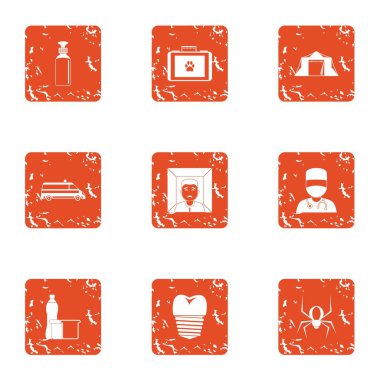 Çok kenar simgeler kümesi, grunge tarzı