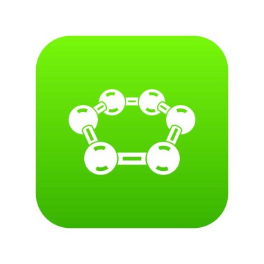 Molekül tıbbi simge yeşil vektör