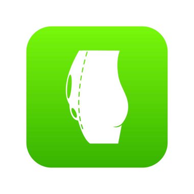 Tummy tuck yeşil simge vektör