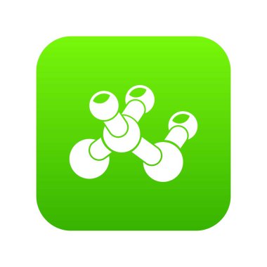 Molekül bio yeşil simge vektör