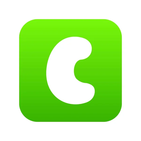 Anacardo icono digital verde — Archivo Imágenes Vectoriales