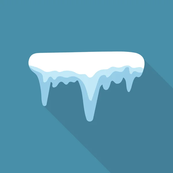 Icicle icon, flat style — Stock Vector