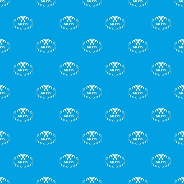 Savaş baltası desen vektör kesintisiz mavi