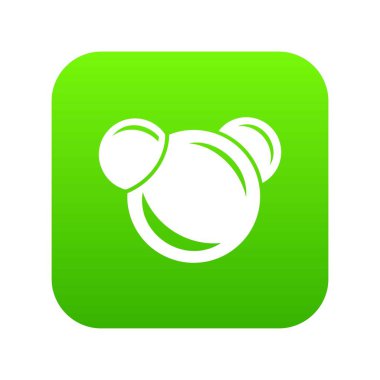 Molekül tepki yeşil simge vektör