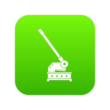 Kesme makinesi simgesini dijital yeşil