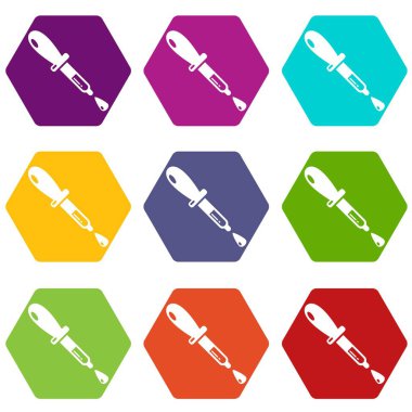 9 vektör pipet Icons set