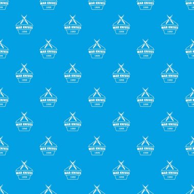 Knive savaş desen vektör kesintisiz mavi