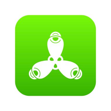 Molekül yapısı yeşil simge vektör