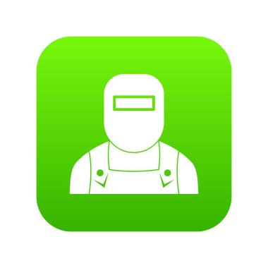 Kaynakçı simgesi dijital yeşil