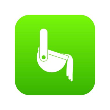 Erimiş metal Kepçe simgesi dijital yeşilden döktü