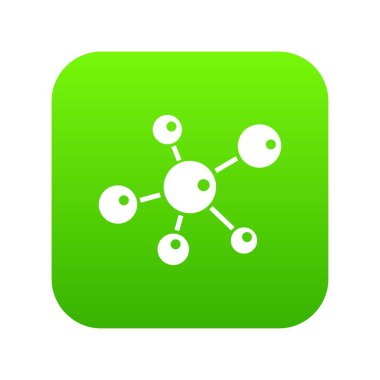 Molekül araştırma Yeşil simge vektör