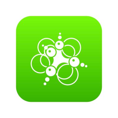 Molekül bağlantı simgesi yeşil vektör