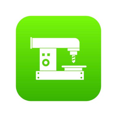 Delme makinesi simgesini dijital yeşil