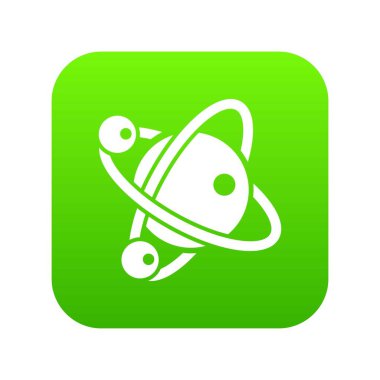 Molekülün dna yeşil simge vektör