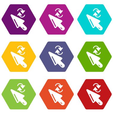 9 vektör imleç öğesini Icons set