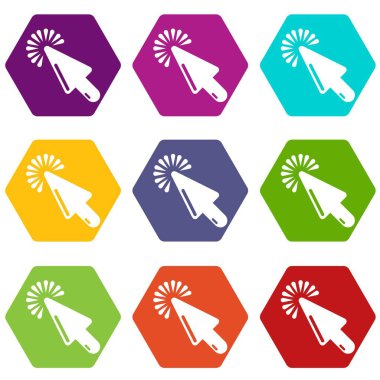 İmleç Web sitesi simgeleri 9 vektör ayarla