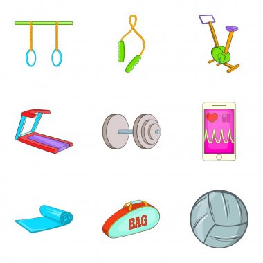 Icons set, karikatür tarzı karşı koymak