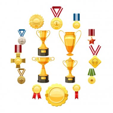 Ödülü Icons set, karikatür tarzı