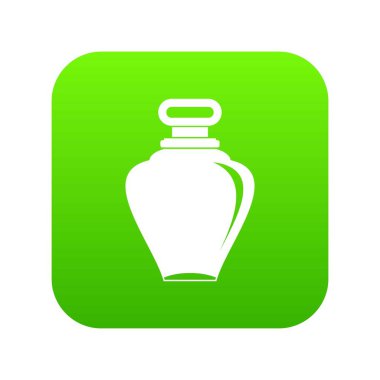 Parfüm şişe simgesi dijital yeşil