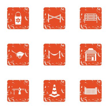 Onarım yarda simgeler kümesi, grunge tarzı