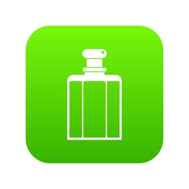 Kadın parfüm simgesi dijital yeşil şişe