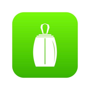 Zarif kadın parfüm şişe simgesi dijital yeşil