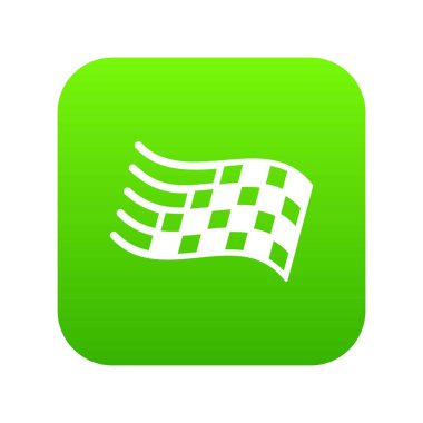 Bayrak simgesi yeşil vektör bitirmek