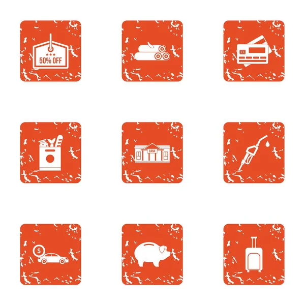 Banka iskonto simgeler kümesi, grunge tarzı