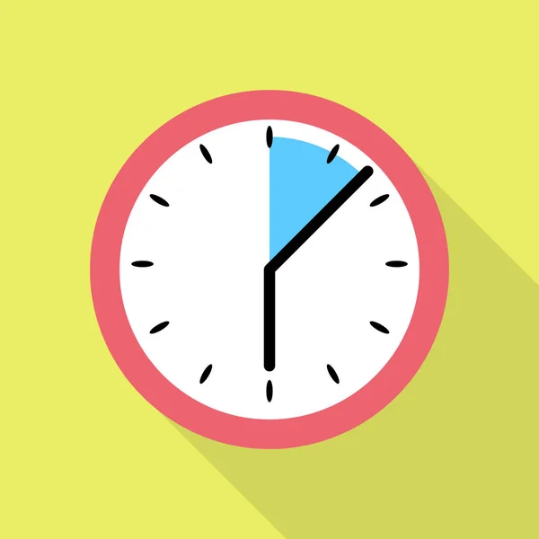 Zeitplan-Uhr-Symbol, flacher Stil — Stockvektor