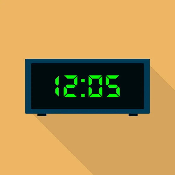 Button clock icon, flat style — Stock Vector