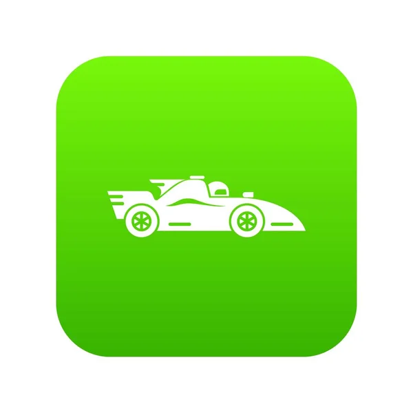 Racing auto pictogram groen vector — Stockvector