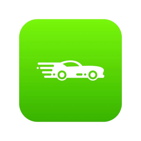 Sport auto pictogram groen vector — Stockvector
