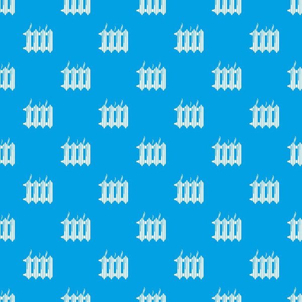 Cast-iron battery pattern vector seamless blue