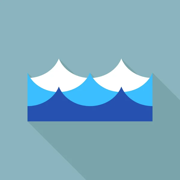 Lake pictogram, vlakke stijl — Stockvector